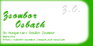 zsombor osbath business card