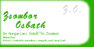 zsombor osbath business card